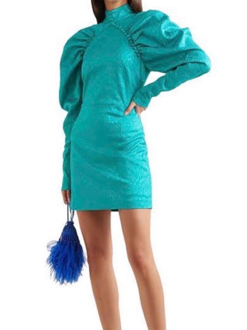 Rotate Birger Christensen Women's Green and Blue Dress